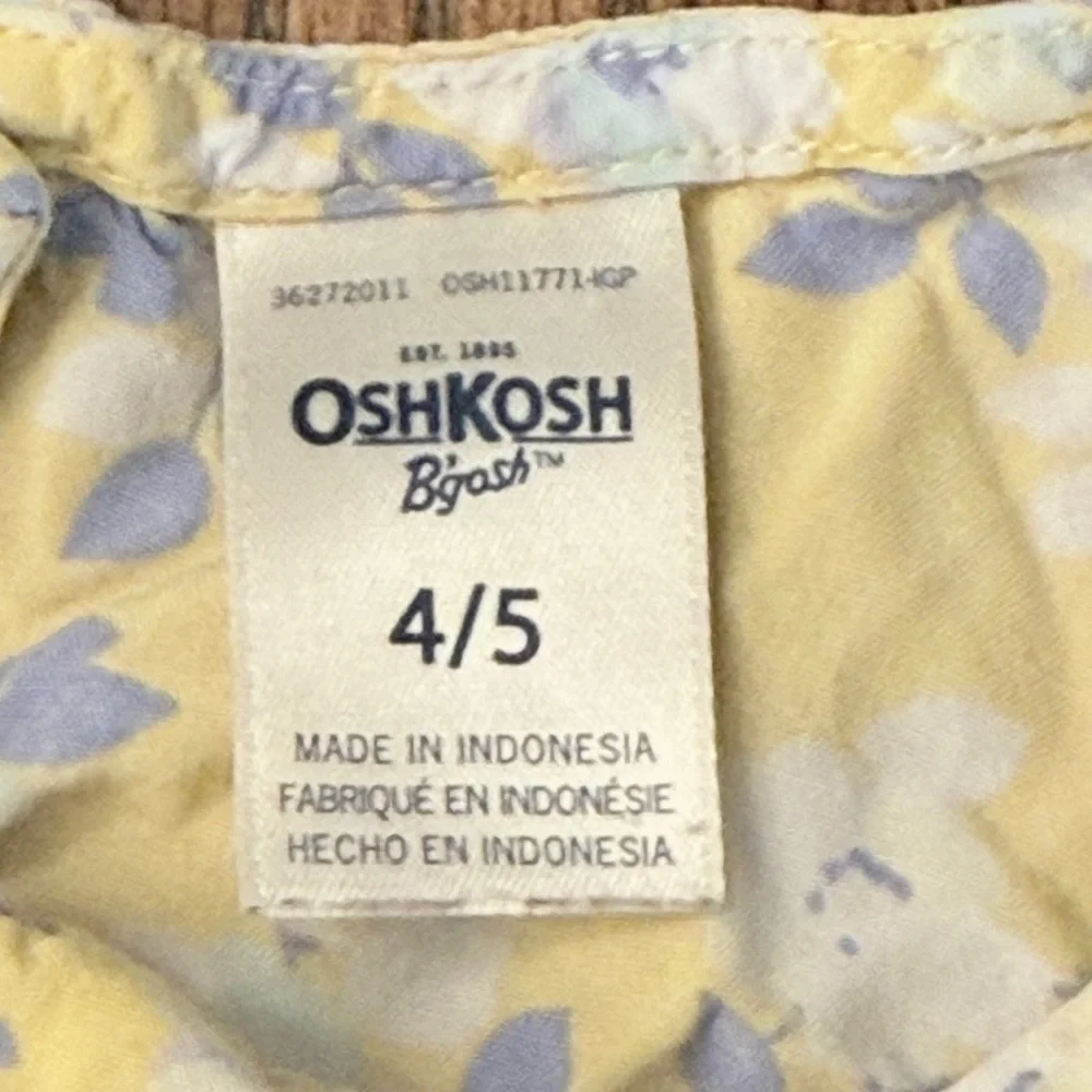 OshKosh B'gosh Yellow and Light Blue Floral Dress 4/5. EUC AA